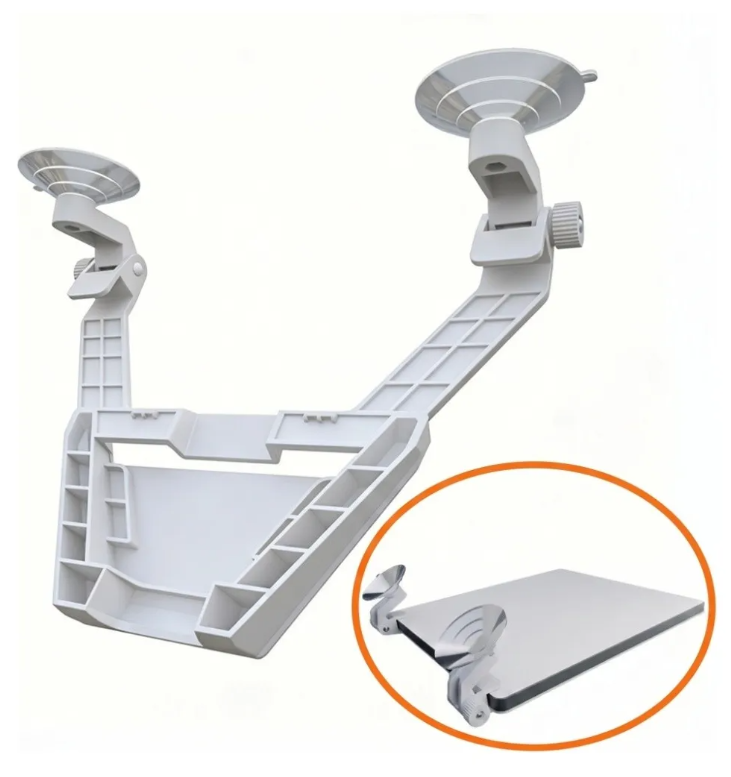 SOPORTE ANTI MULTA 2 VENTOSAS BLANCO